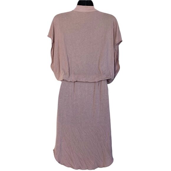 Wilfred Aritzia Blush Pink Drape Front Knee Length Dress Sz S - Picture 12 of 14